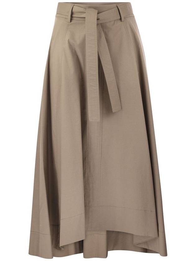 PESERICO 페세리코 여성 Long skirt in lightweight stretch cotton satin