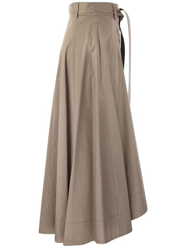 PESERICO 페세리코 여성 Long skirt in lightweight stretch cotton satin