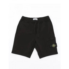 [STONE ISLAND] 스톤 아일랜드 64651 플리스 버뮤다 쇼츠 블랙 24SS 801564651 A0029